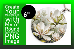 Cute Flamingo with Flowers Round Design PNG Product Image 1