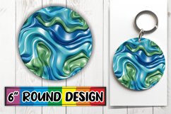 Funky Abstract Inflated Puff Sublimation Circle Art Product Image 1