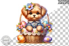 Easter Dog Sublimation - Easter Clipart PNG Design Product Image 1