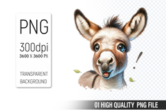 Cute Horse Clipart PNG, Printable Animals, Wildlife Design Product Image 1