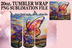 20oz Tumbler Design: Shimmering Butterfly Wrap Product Image 1