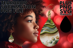 Elegant Teardrop Earrings Designs PNG, Pattern Product Image 1