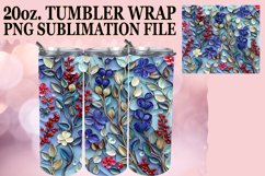 Summer Bloom Glitter Tumbler Wrap - 20oz Sublimation Product Image 1