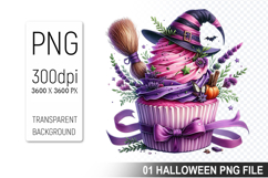 Spooky Cute Halloween Cupcakes Clipart PNG Bundle Product Image 18