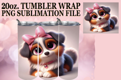 RADIANT SPIRIT 20oz TUMBLER WRAP, 3D Dog Product Image 1