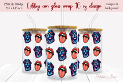 Valentines day pattern Libbey Can Glass Wrap 16oz design png Product Image 2