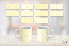 30 Yellow Damask Pattern Mug Sublimation PNG Bundle Product Image 3