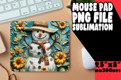 Christmas in July Snowman Mouse Pad - Winter Whimsical Product Image 1