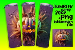 ELEGANT 20oz Tumbler Graphic for Custom Gifts , 3D Pumpkin Product Image 1