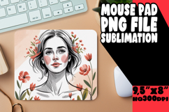 Luminous Mouse Mat Sublimation, Beauty Woman Product Image 1