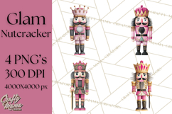 Pink and Black Glam Nutcracker Clipart PNG Product Image 1