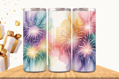 Festive Happy New Year Tumbler Wrap 2026: 20oz Skinny Tumble Product Image 1
