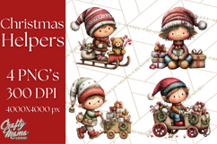 Christmas Elf Clipart Santa’s Workshop PNG Product Image 1