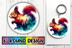 Playful Circle Car Coaster Sublimation, Animals Art Product Image 1