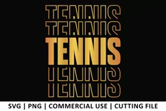 Tennis SVG | Stacked SVG Product Image 1