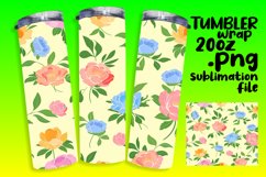 Boho Floral Bliss Sublimation Tumbler Wrap Product Image 1