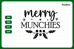Christmas Treat Bag Quote SVG | Merry Munchies Product Image 3