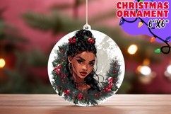 Timeless Keychain Circle Design, Xmas Girl Product Image 1