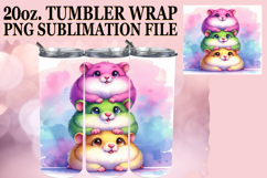 Vibrant spirit 20oz tumbler wrap, Cute Animals Product Image 1