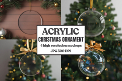 Acrylic Christmas Ornament Mockups , acrylic blank mockup Product Image 1