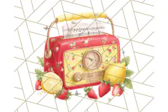 Strawberry Red Lemon Yellow Summer Clipart PNG, Summer Icons Product Image 4
