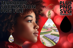 BRIGHT TEARDROP EARRINGS PNG, Spring Product Image 1