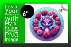 Trendy Round Design for Sublimation , Dragon Product Image 1