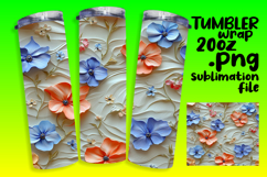 BEAUTIFUL 20oz Tumbler Design for Gifts , 3D Flower Product Image 1