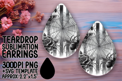 Gorgeous Teardrop Earrings Design Art , Halloween Product Image 1