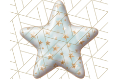 Cute Puffy Star Clipart PNG, 3D Glossy Pastel Stars Clip Art Product Image 3