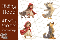 Crimson Cloak Fairy Tale Storybook PNG Clipart Product Image 1