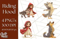Crimson Cloak Fairy Tale Storybook PNG Clipart Product Image 1