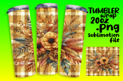 Trendy 20oz Tumbler Wrap File , Autumn Flower Product Image 1