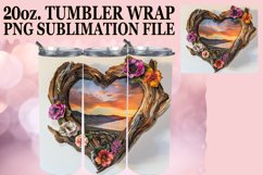 Heartwood Harmony: Heart Frame Sublimation Product Image 1