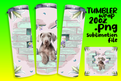STYLISH 20oz Tumbler Wrap Design , Cute Dog Product Image 1