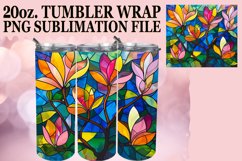 20oz Stained Glass Tree Colorful Tumbler Wrap Design Product Image 1