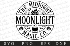 Th Midnight Moonlight Magic.co. Svg | Halloween Svg | Cricut Product Image 1