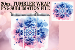 Joyful Reflections 20oz tumbler wrap, Watercolor Pattern Product Image 1
