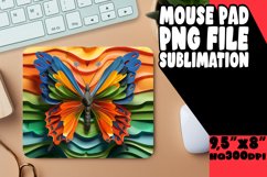 Colorful Butterfly Symphony 3D Mouse Pad - Springtime Product Image 1