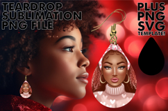 Unique Teardrop Earrings Ideas, Afro Girl Product Image 1