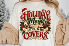 Holiday Magic Between the Covers PNG, Christmas Book Lover Product Image 2
