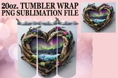 Floral Bliss Tumbler Sublimation - 3D Heart Frame Product Image 1