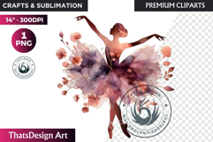 Romantic Flower clipart Rose gold Valentine floral PNG Product Image 1