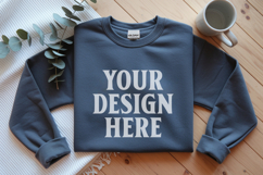 Charcoal Gildan 18000 Folded Flat Lay Mockups Product Image 1