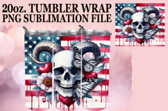 Lively Evenings 20oz tumbler wrap, Skull USA Product Image 1