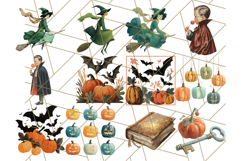 Vintage Halloween PNG Clipart, 1950s Retro Graphics Clip Art Product Image 8