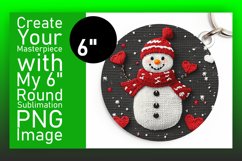 Sophisticated Round Design Car Coaster , Snowman Product Image 1