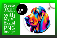 Lovely Circle PNG Coaster Design , Dog Product Image 1