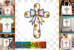 Enchanted TSHIRT Sublimation PNG, Cross and Bow Product Image 1