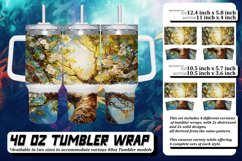 Enchanting Tree Watercolor Tumbler Wrap - 40oz Product Image 1